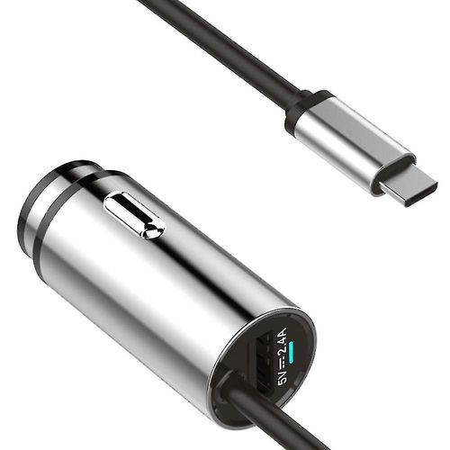 Chargeur De Voiture Type C-2.4a, Chargeur De Voiture Lightning Avec Power Drive Et Ce