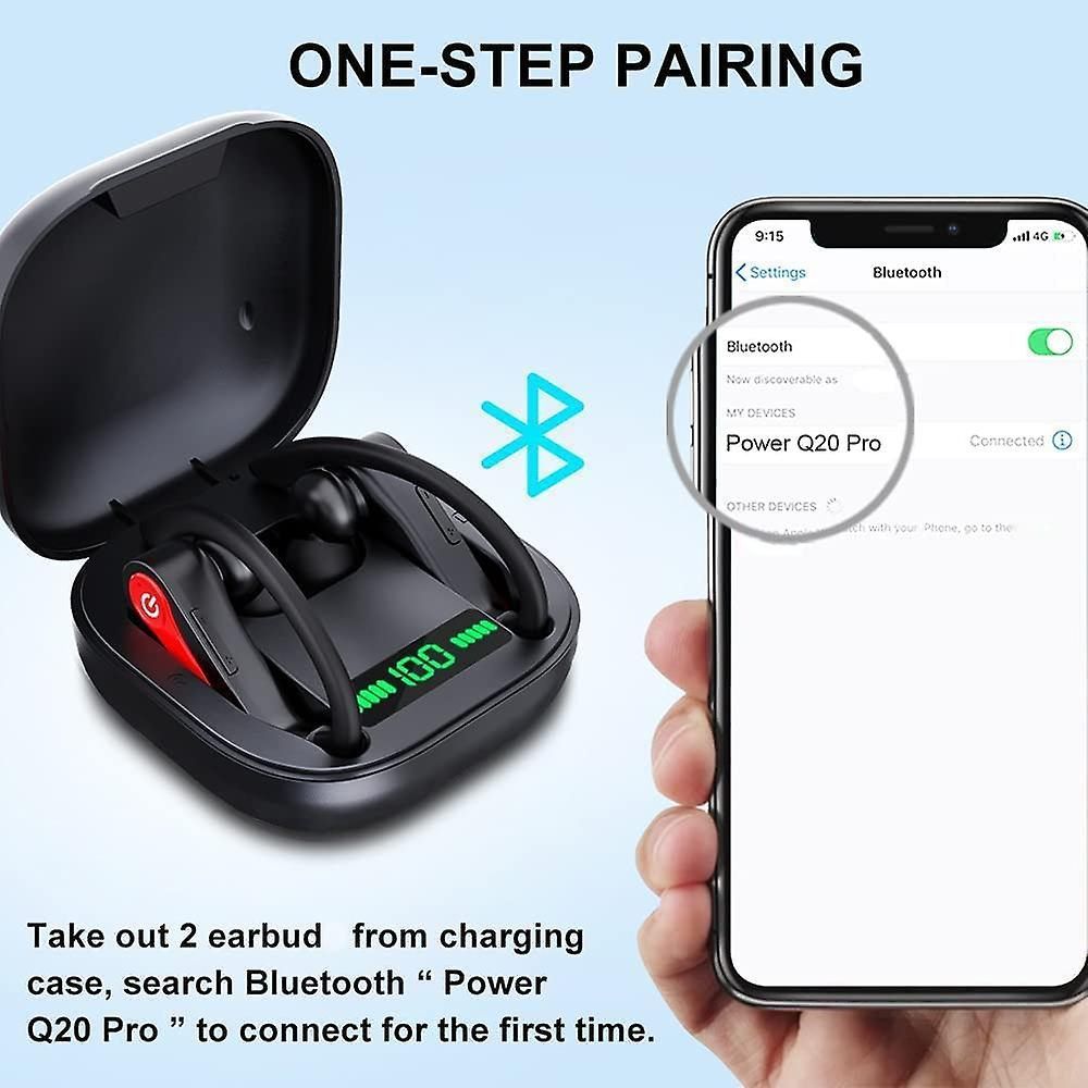 couteurs sans fil : couteurs de sport Bluetooth avec batte... - 2