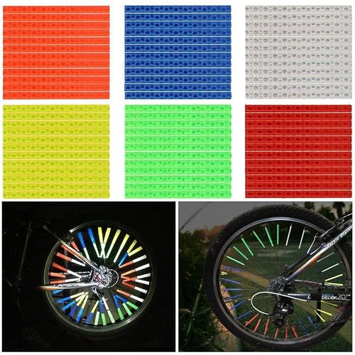 Réflecteurs De Rayons 6 Couleurs Pour Vélos Avec Baignoire Spéciale, 72 Pièces