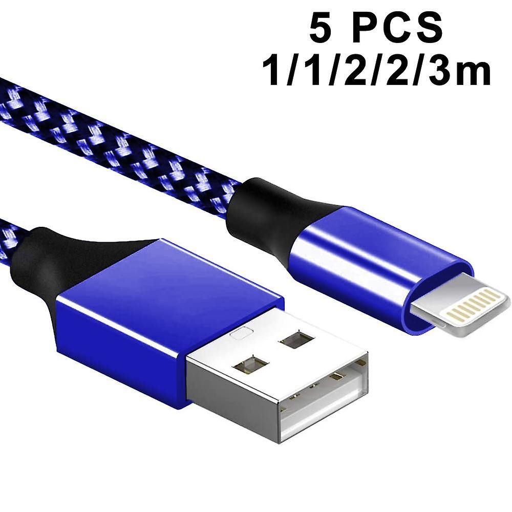 Pack De 5 Chargeurs Iphone, Jeu De Cbles Lightning - 10 Pi ... - 2
