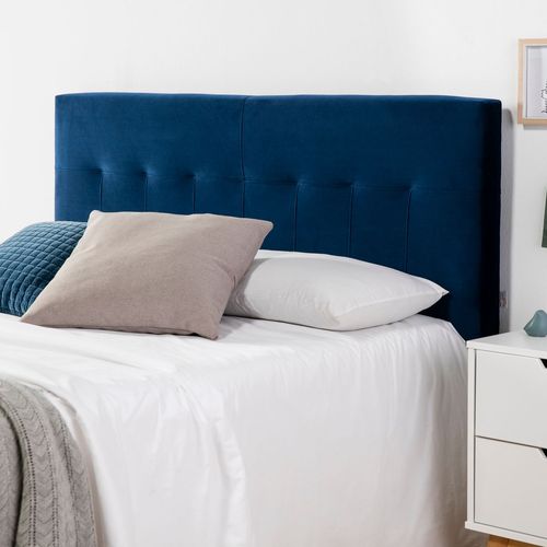 Tête De Lit Napoles 160x100 Bleu En Velours