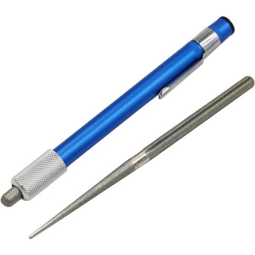 Bleu 1 Pc Pierre À Aiguiser Stylo À Aiguiser Rodage De L'acier Aiguiseur De Couteaux De Cuisine Aiguiseur De Couteaux Électrique Aiguiser Parfaire Fusil À Aiguiser Diamant Taille-Crayon