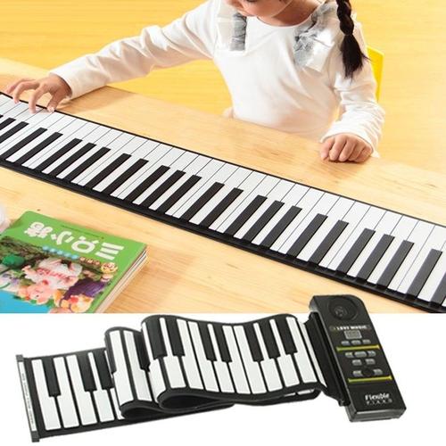 Clavier Piano Flexible 88 touches MIDI Portable Roll Up 133 x 14,2 x 0,6 cm