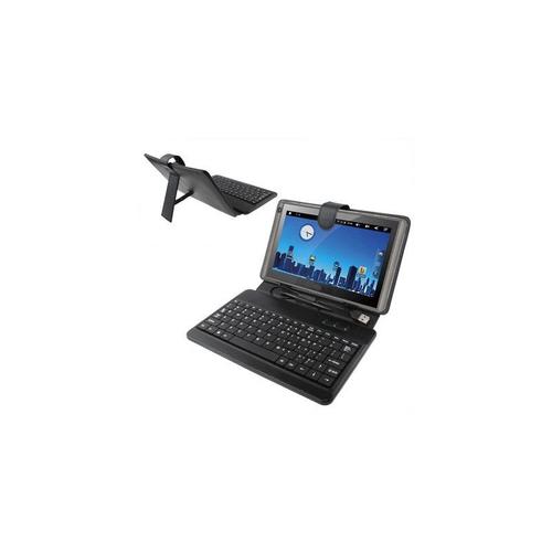 Clavier QWERTY noir pour tablette PC 8 pouces avec en plastique USB Housse  en cuir universelle