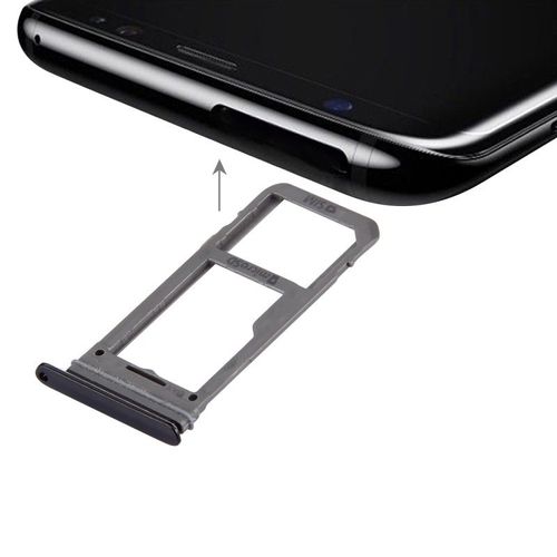 Tiroir De Carte Sim Pour Samsung Galaxy S8 Plateau + Micro Sd / Noir Pièce Détachée
