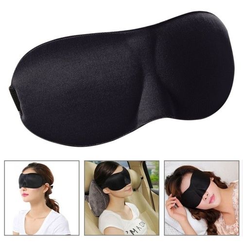 Masque Noir Pour Les Yeux 3d Portable Ombrage Sommeil Rest Aid Eye Patch De Masculin Mignon 
