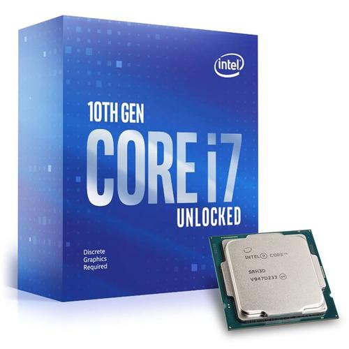 Intel Core i7 10700KF - 3.8 GHz - 8 curs - 16 filetages - 16 Mo cache - LGA1200 Socket - Boîtier (sans refroidisseur)