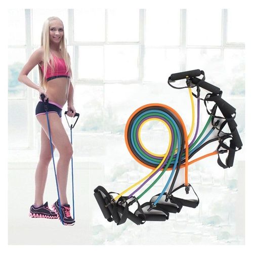 Fitness Bande De Résistance D'exercice De Forme Physique Stretch Élastique Corde Workout Yoga Rally Muscle Formation D'exercice, Taille: 5 * 8 * 1200 Mm, Couleur Aléatoire