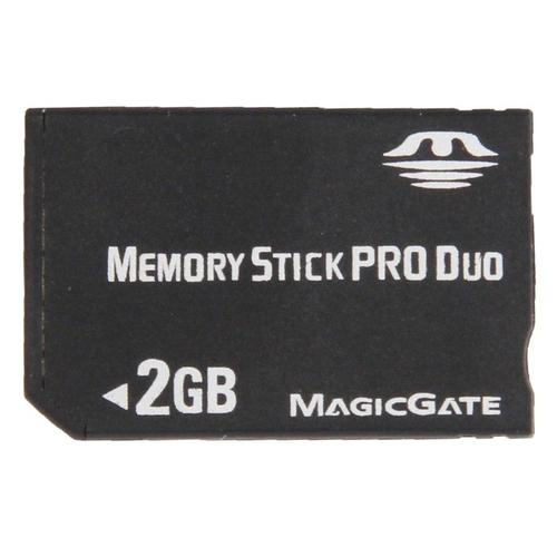 Carte mémoire noir Memory Stick Pro Duo de 2 Go capacité 100% réelle