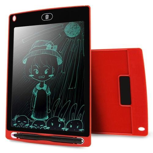 Tablette graphique rouge Portable 8.5 pouces LCD Écriture Dessin