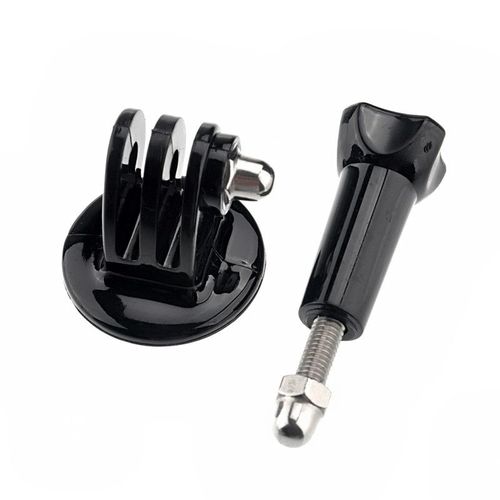 Fixation GoPro noir pour HERO4 / 3+ / 3/2/1 trépied de caméra ST-56 avec vis longue standard en aluminium Adaptateur