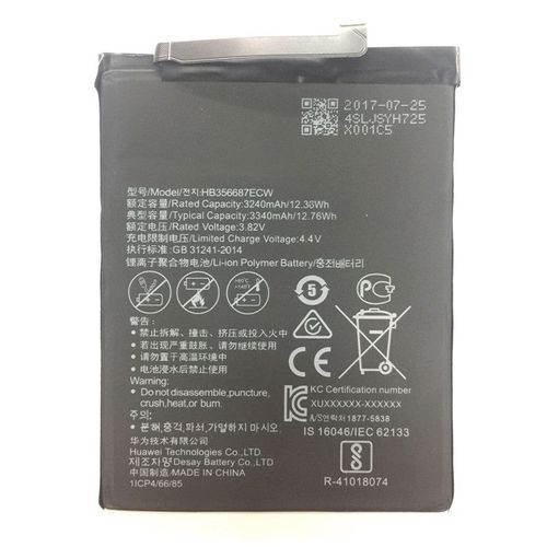 Batterie Li-Polymère Hb356687ecw 3240mah Pour Huawei Nova 2 Plus / Bac-Al00 / Honor Play 7x