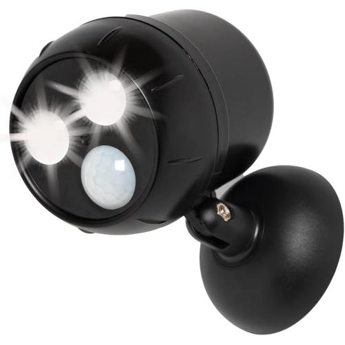 1 Unité Lampe Detecteur De Mouvement Exterieur, Eclairage Led A Pile, Projecteur Sans Fil, Spot Led Exterieur, 1000 Lumen, Tête Rotative À 360 °, Éclairage Mural D'extérieur