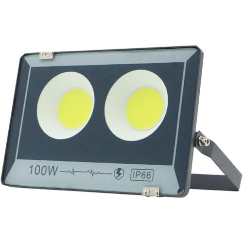 100w Projecteur Led 50w/100w/200w/300w, Spot Led Sécurité Ultra-Mince 6400k Ip66 Étanche Eclairage De Sécurité 110° Grand Angle Pour Cour, Balcon, Jetée(Color:100w)