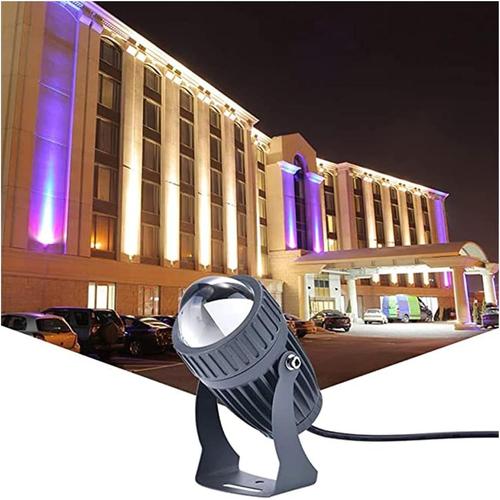 Yellow Spot Led Exterieur - Projecteur De Sol Lumières, 10w Applique Murale Extérieure Éclairage Paysager, Projecteur Led Étanche Ip68 Projecteur À Faisceau Étroit, Pour Cour, Éclairage Paysager (