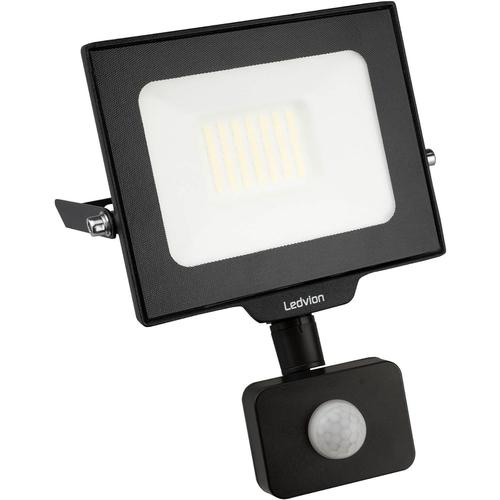 6500k Projecteur Led Avec Détecteur De Mouvement, 30w Osram Led Spot Extérieur, 6500k Eclairage De Sécurité, 2250 Lumens, Ip44, Pour Jarding, Terasse, Garage, Patio