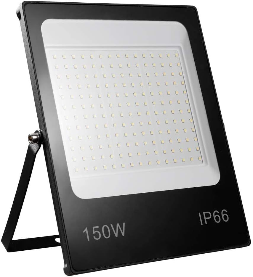 Blanc Froid 150w Projecteur Led Extérieur 15000lm Sécurité Super Haute Lumière Spot Led Exterieur 6500k Blanc Froid Led Floodlight Imperméable Ip66 Spotlight Pour Jardin Cour Terrasse Square Usine