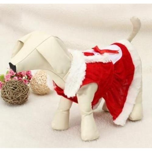 Vêtements De Chien De Noël Pour Les Petits Chiens Costume Santa Dog Hiver Manteaux Animaux De Compagnietaille S Fille Rouge