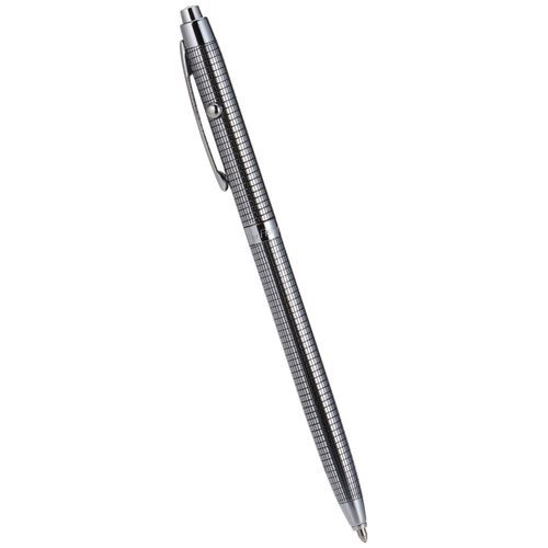 Stylo À Bille - Chrome Et Noir - Encre Noire - Pointe Moyenne - Rétractable - Fisher Space Pen