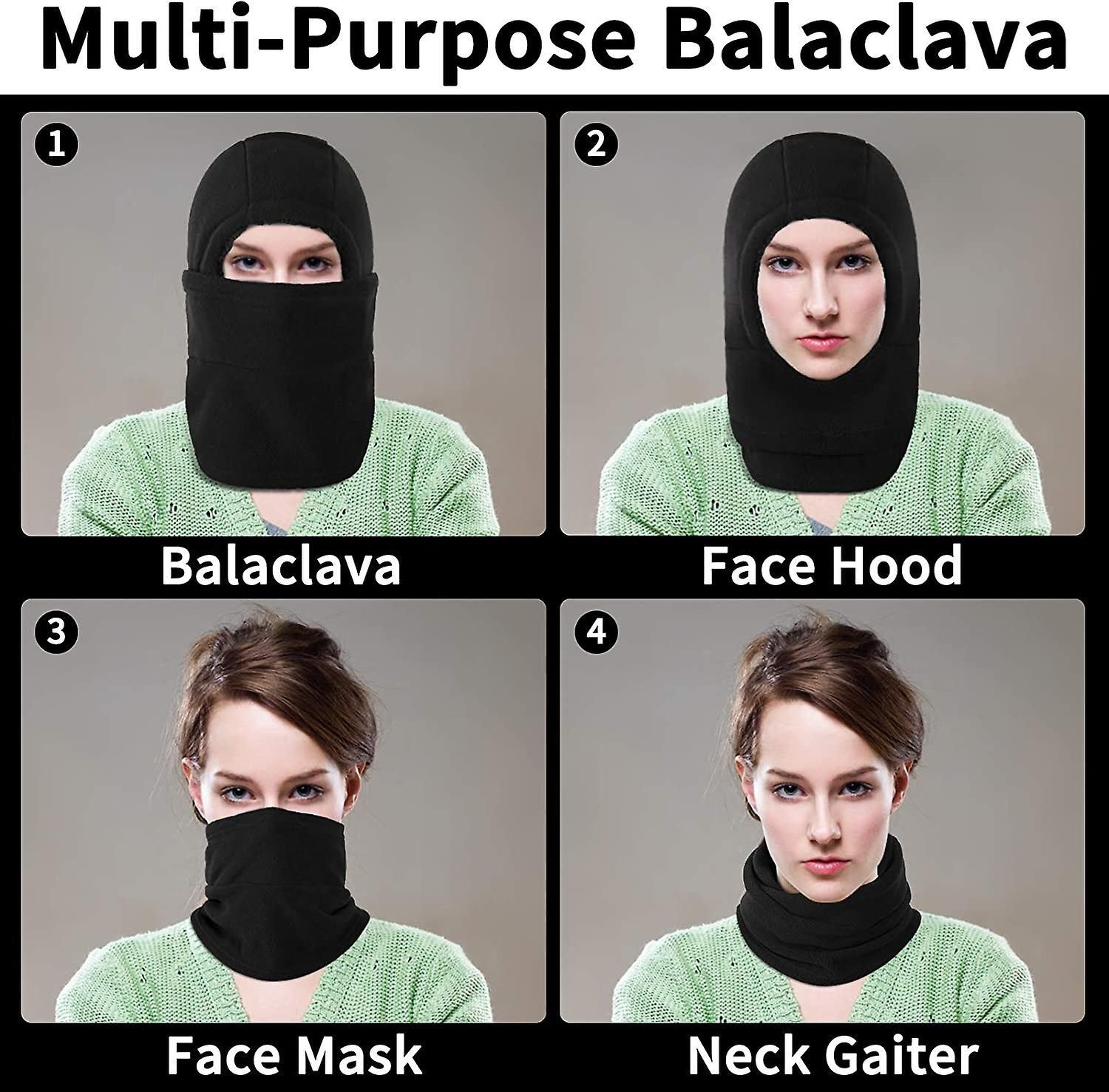 Masque Coupe-Vent 1 Pice, Cagoule D'hiver En Plein Air, Cap... - 3