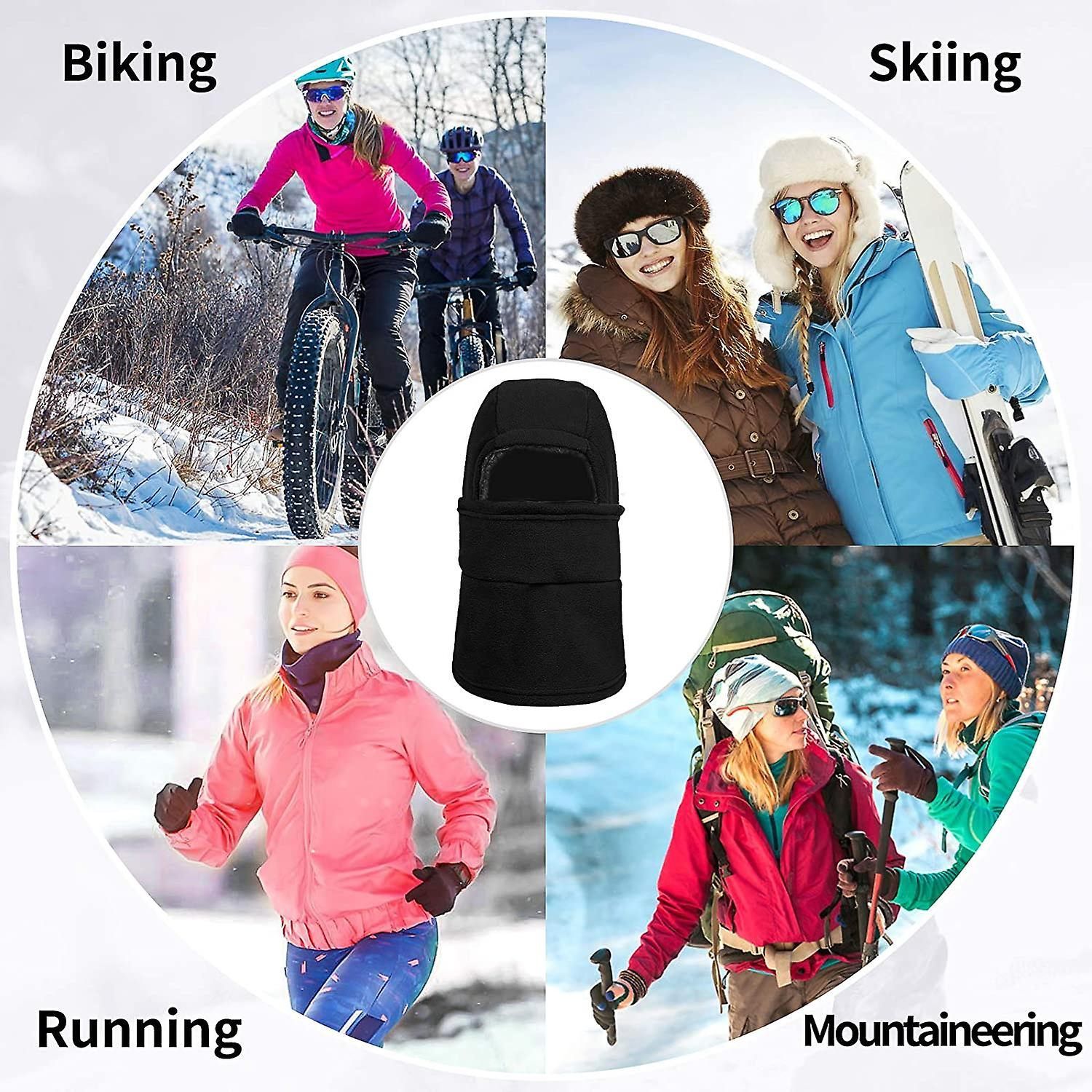 Masque Coupe-Vent 1 Pice, Cagoule D'hiver En Plein Air, Cap... - 4
