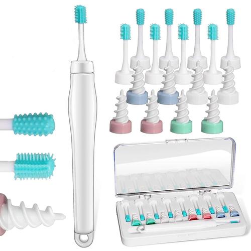 Nettoyant Pour Cérumen En Spirale 3 En 1 Avec Silicone Souple Et 16 Embouts De Rechange