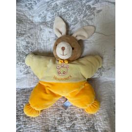 Doudou Peluche Lapin Nounours Passeport Tendresse Jaune Orange 36 Cm Jouet Eveil Bebe Naissance Rakuten