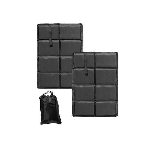 Tapis D'assise Pliable Portable En Mousse, Siège Isolé Thermiquement, Noir, 2 Pièces