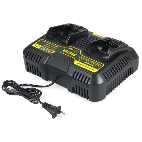 DCB102 Chargeur de remplacement pour DEWALT DCB102 20 volts MAX station de charge de chantier double ports USB Chargeur de batterie Dewalt Outils