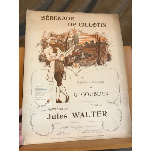 G. Goublier Sérénade De Gillotin Partition Violon Piano J. Walter Ed. Joubert