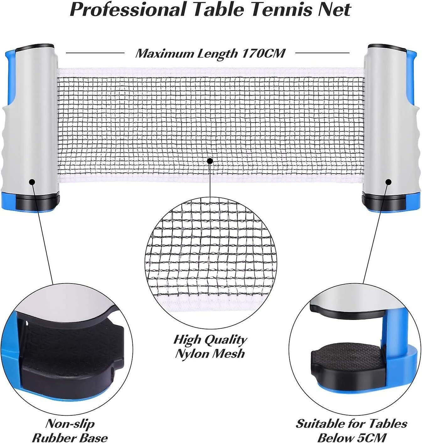 Filet De Ping-Pong, Filet De Tennis De Table Rtractable, Fi... - 2