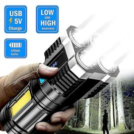 Torche Super Brillante 10000000lm, Lampe De Poche Led, Lumière Tactique Rechargeable Par Usb, Chaude
