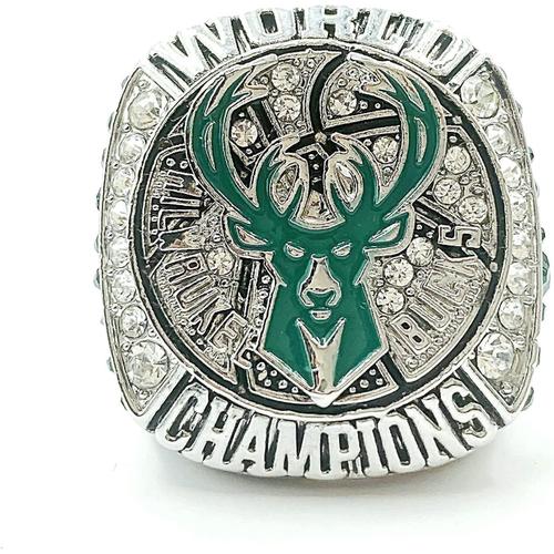 Bague De Championnat De Milwaukee 2021, Réplique De La Bague Des Champions De Basket-Ball Avec Champion