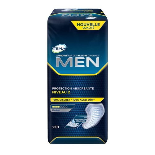 Tena Men Niveau 2 20 Protections Anatomiques Incontinence 