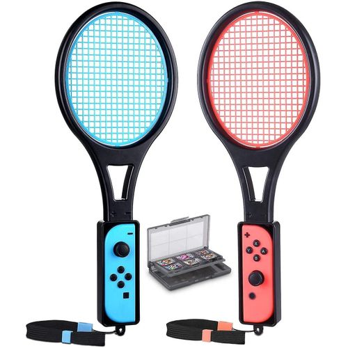 Raquette De Tennis, Accessoires De Jeu Tendak Pour Le Jeu Mario Tennis Aces Avec 12 En 1 Ga