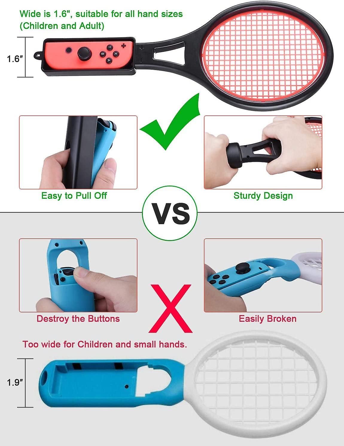 Raquette De Tennis, Accessoires De Jeu Tendak Pour Le Jeu Ma... - 4