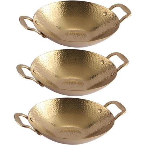 Doréx3pcs 3 Pièces Pot D'alcool Batterie De Cuisine Cuiseur De Nouilles Poêle À Frire Wok Poêle Antiadhésive Poêles Antiadhésives Outil Travail Acier Inoxydable Style Chinois