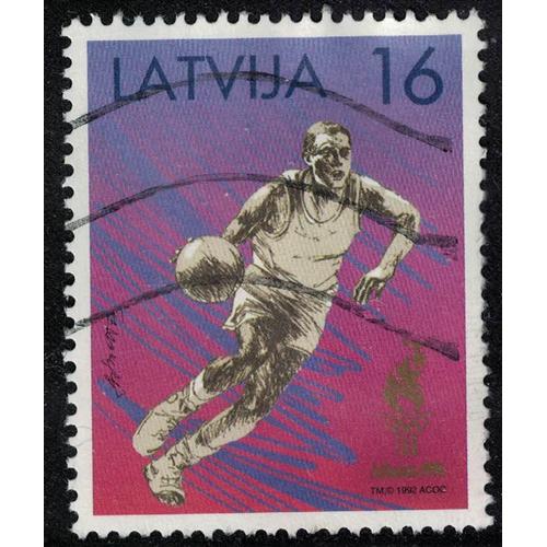 Lettonie 1996 Oblitéré Used Jeux Olympiques Atlanta Basketball Su
