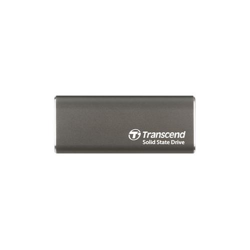 Transcend ESD265C - SSD - 500 Go - externe (portable) (USB-C connecteur) - AES 256 bits - gris de fer