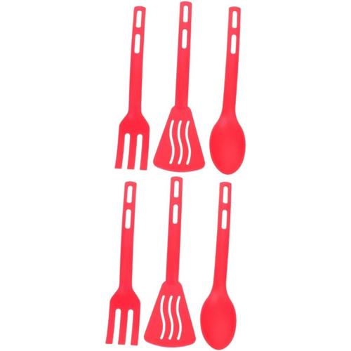 Rosex2pcs 2 Ensembles Ensemble D'ustensiles De Cuisine Cuillère Et Spatule Thermique Spoon Clapier Outils Spatule Wok Fendue Ustensile De Cuisson Portable Spatule À Frire Tour Pp