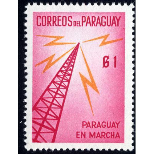 Timbre : Correos Del Paraguay.1.Paraguay En Marcha.1961.