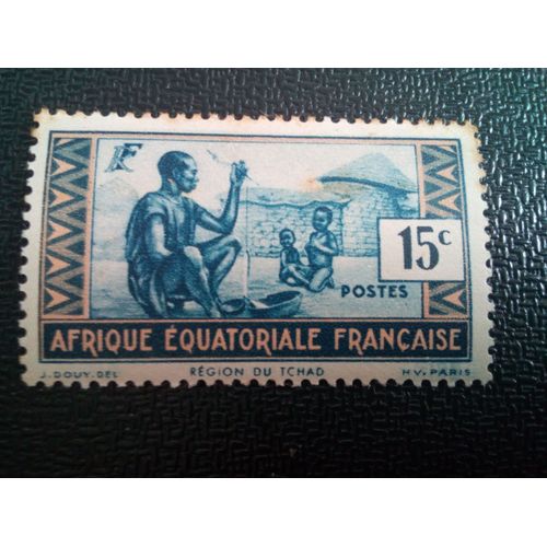 Timbre Afrique Equatoriale Francaise Yt 38 Région Du Tchad 1937 ( 120604 )