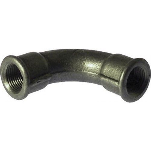 Coude fonte 90° grand rayon femelle / femelle - filetage 20/27 galvanisé CODITAL
