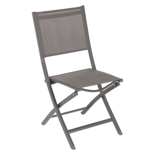 Chaise De Jardin Pliante Essentia - Gris Wengé Et Marron Tonka