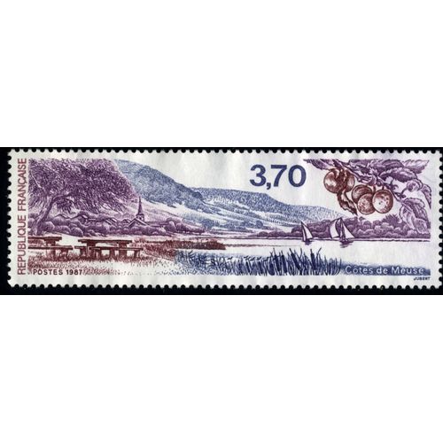 Timbre : Côtes De Meuse.Postes.1987.République Française.3,70.