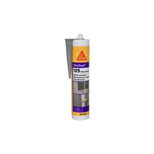 Lot de 24 mastic silicone SIKA SikaSeal 109 Menuiserie - Gris - 300ml