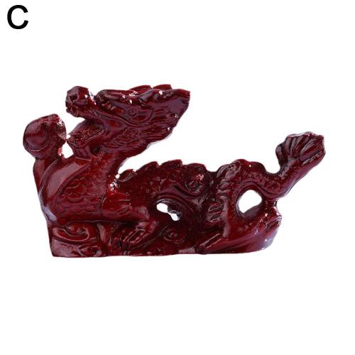 rouge 10 cm Figurine de Dragon chinoisMini Statue de Dragon chinois en boissculpture2024