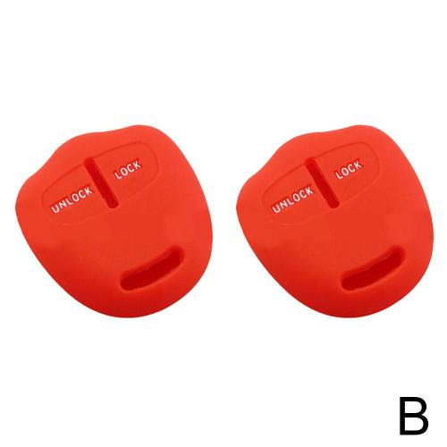 Rouge 2 Pieces 2x Housse De Cle De Voiture En Silicone/Etui Fob Pour Mitsubishi New Outlander Lancer