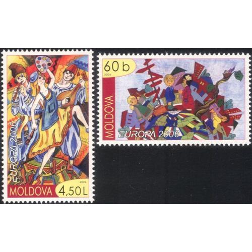 2 Timbres Neufs Europa Moldavie 2006