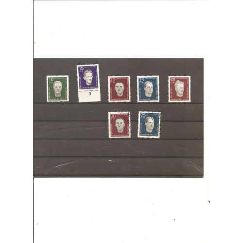 5 Timbres Neufs Et Deux Oblitérés Allemagne Orientale Antifascistes